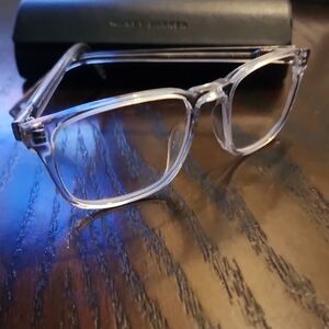 Warby Parker Bensen Wide Crystal With Hard Case